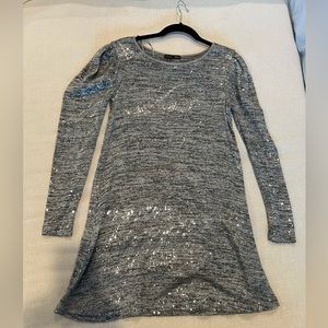 Zara silver sequin mini dress size M